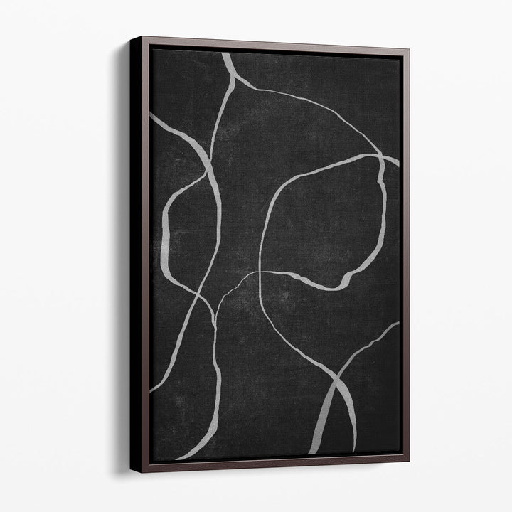 Trapped Movement 1 Black and White- Canvas Print Wall Art