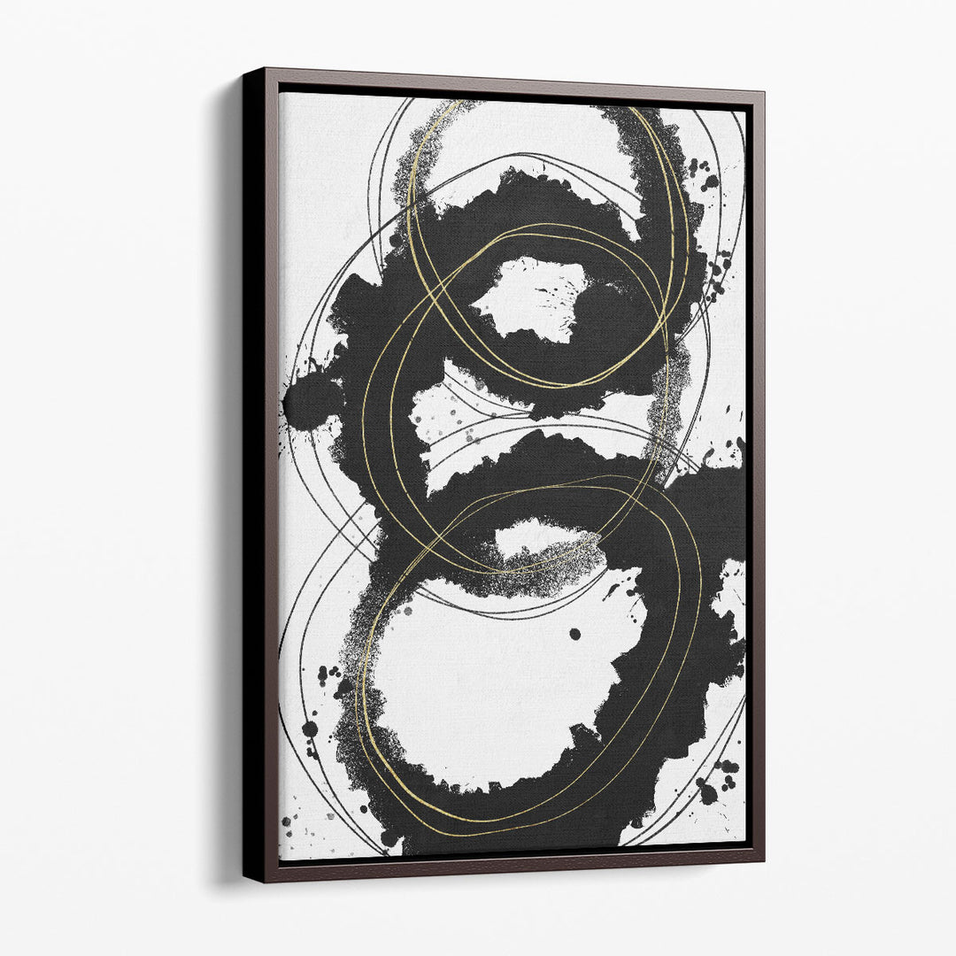 Swirls And Twirls Black and White - Canvas Print Wall Art