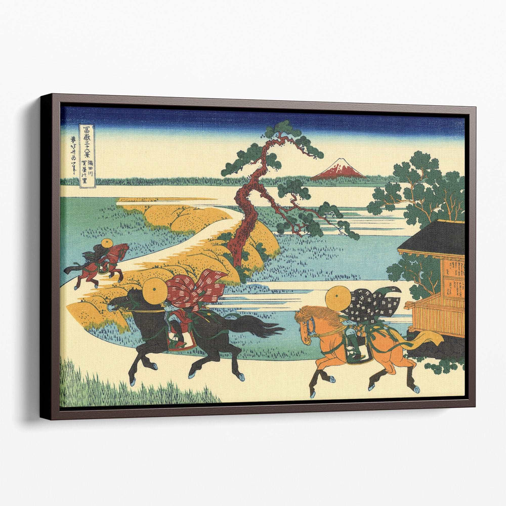 Barrier Town on the Sumida River (Sumidagawa Sekiya no sato), 1823 - 1831 - Canvas Print Wall Art