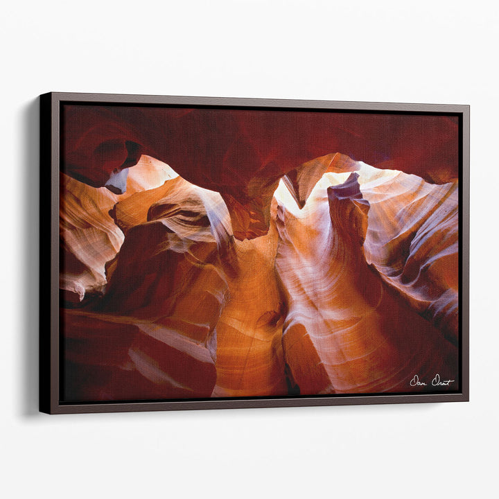 Sun Shining Through Canyon VII - Canvas Print Wall Art