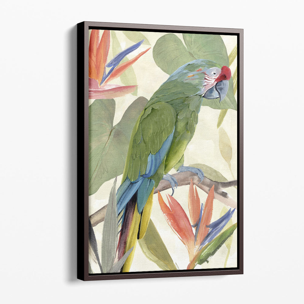 Tropical Parrot Composition I - Canvas Print Wall Art