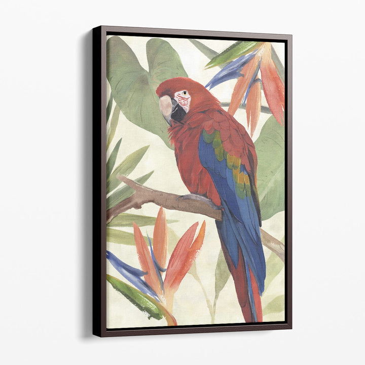 Tropical Parrot Composition II - Canvas Print Wall Art