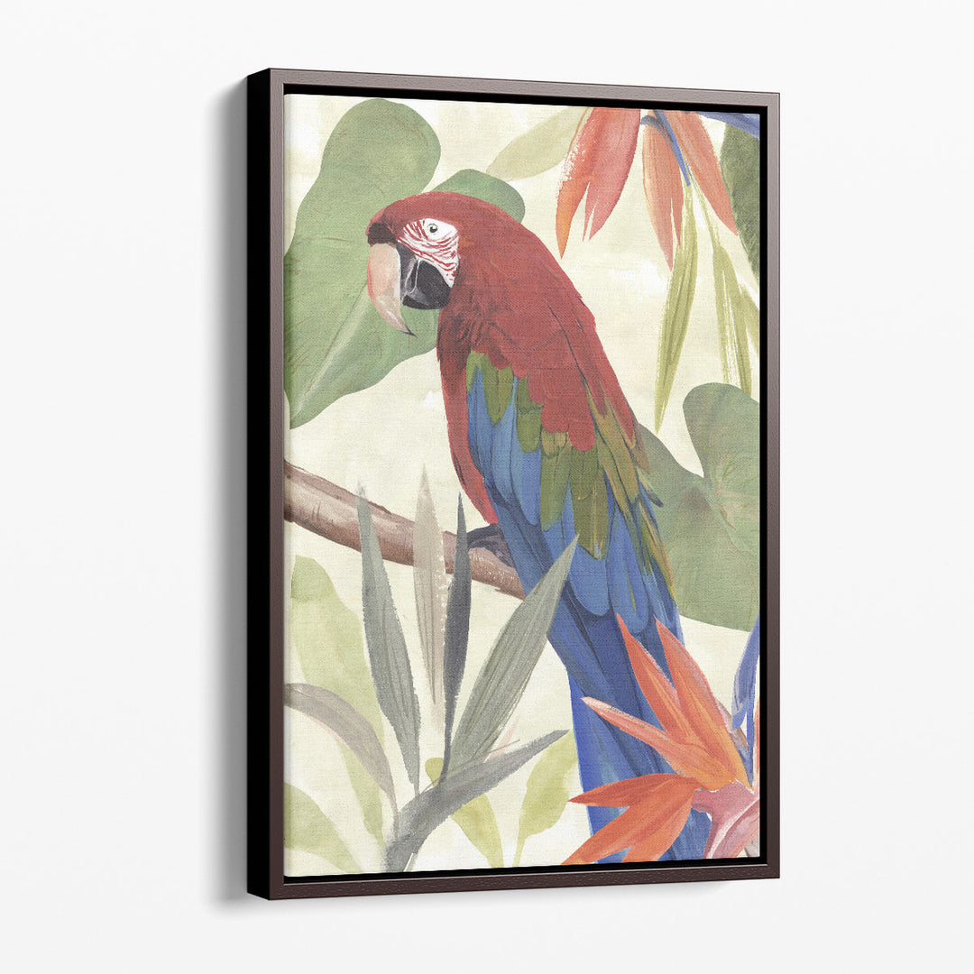 Tropical Parrot Composition III - Canvas Print Wall Art