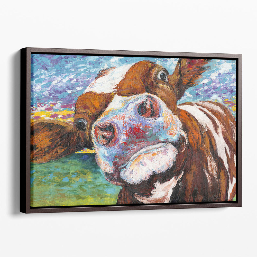 Curious Cow I - Canvas Print Wall Art