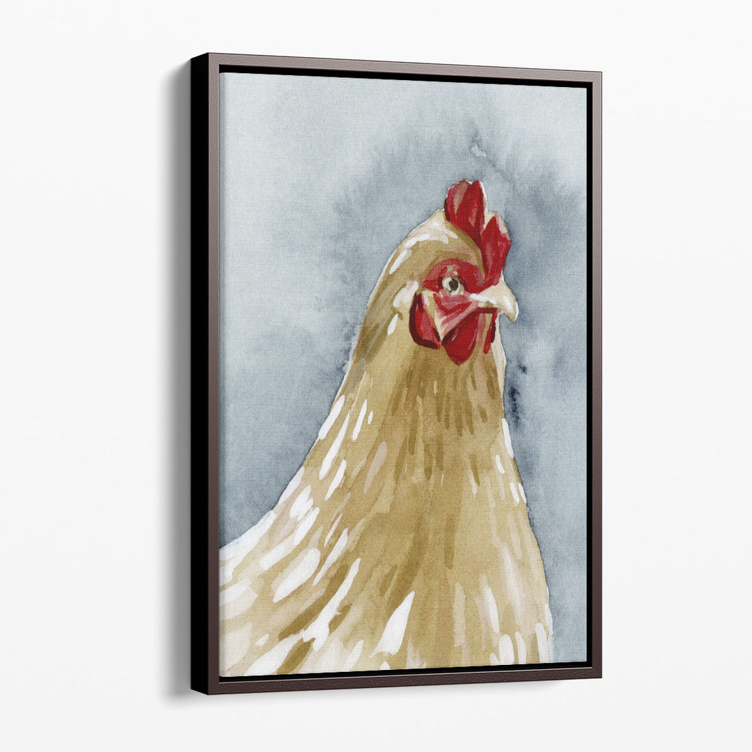 Chicken Portrait II - Canvas Print Wall Art