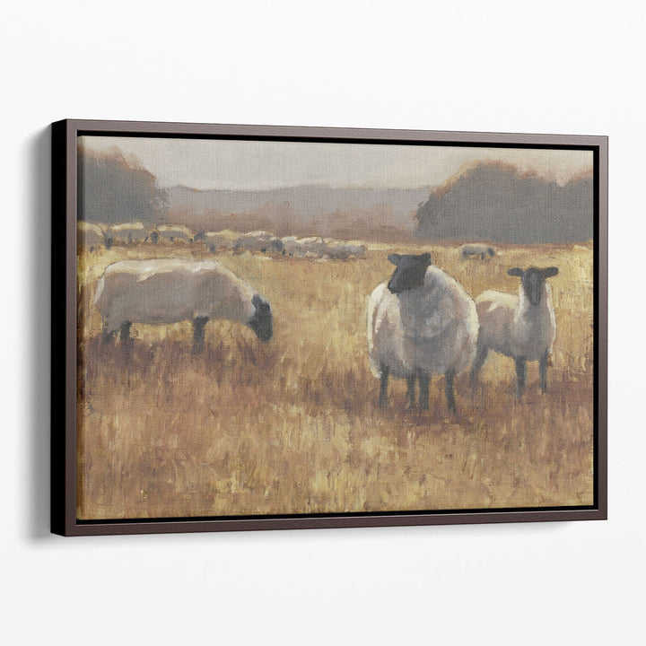 Grazing at Sunset II - Canvas Print Wall Art