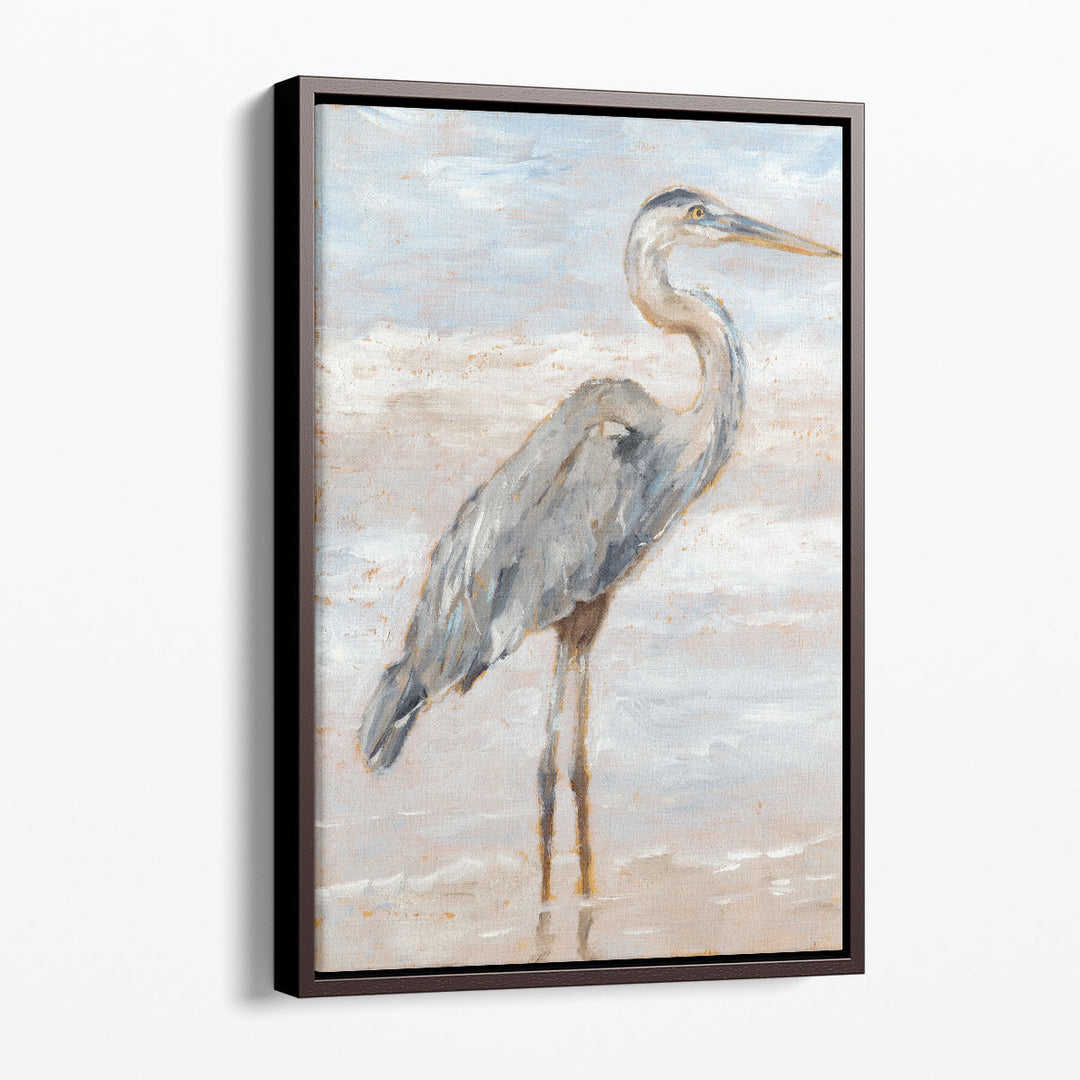 Beach Heron I - Canvas Print Wall Art