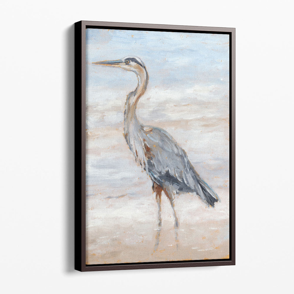 Beach Heron II - Canvas Print Wall Art