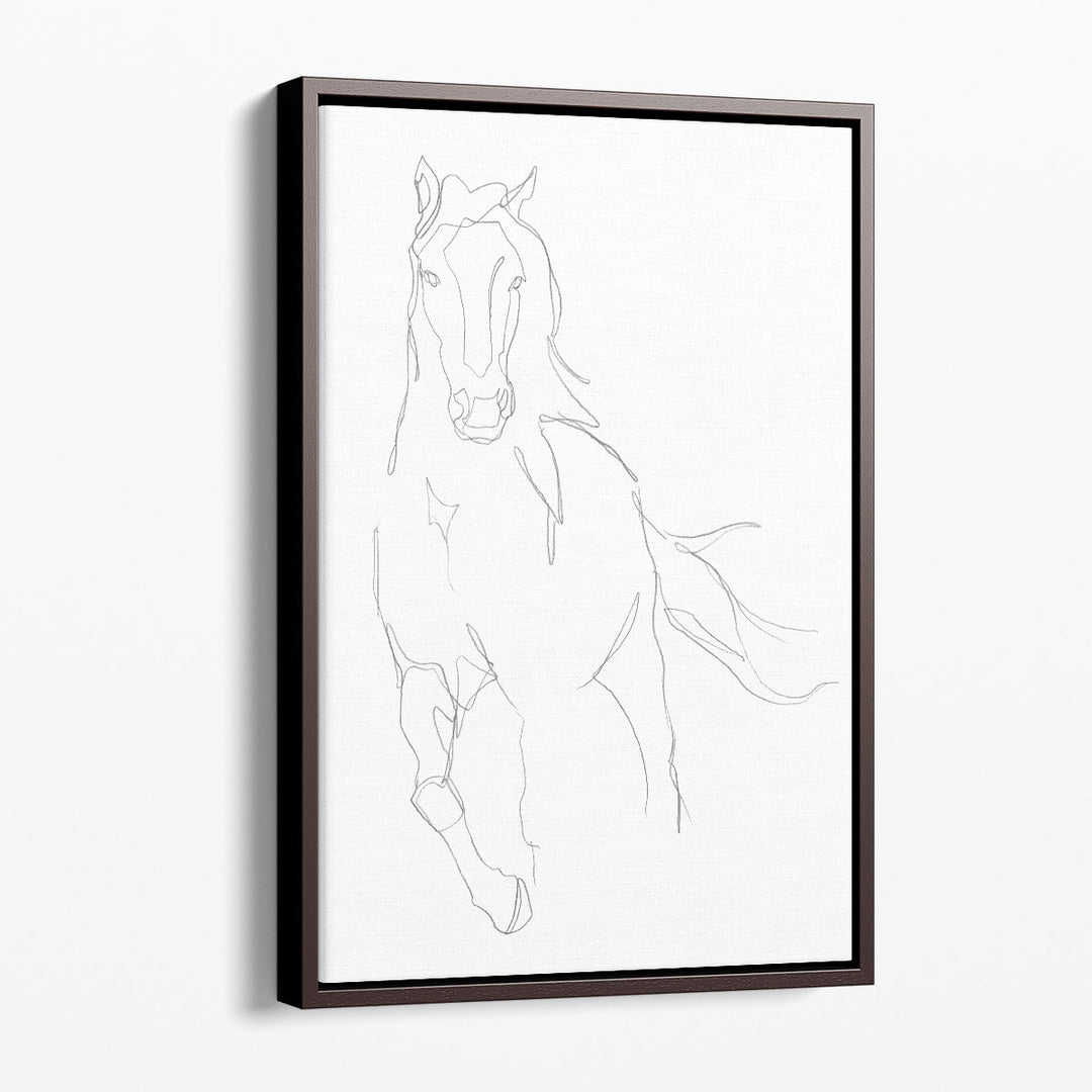 Horse Contour II - Canvas Print Wall Art