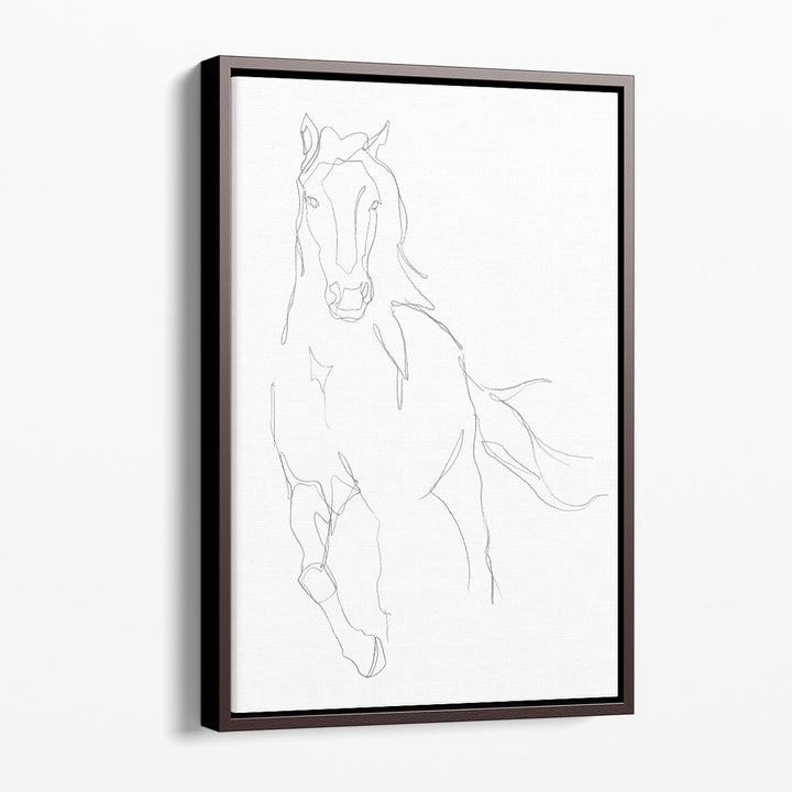 Horse Contour II - Canvas Print Wall Art