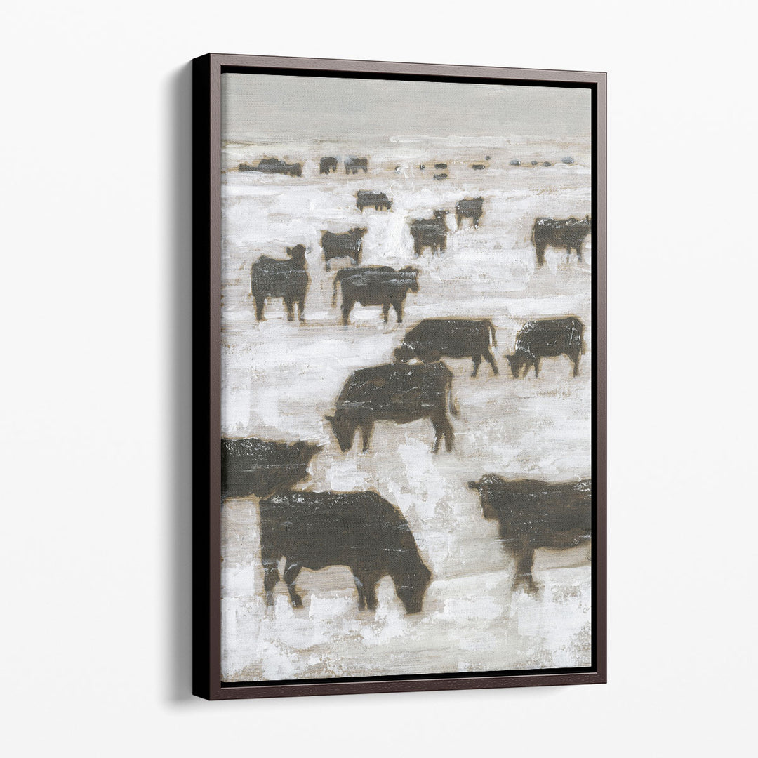 Winter Grazing I - Canvas Print Wall Art