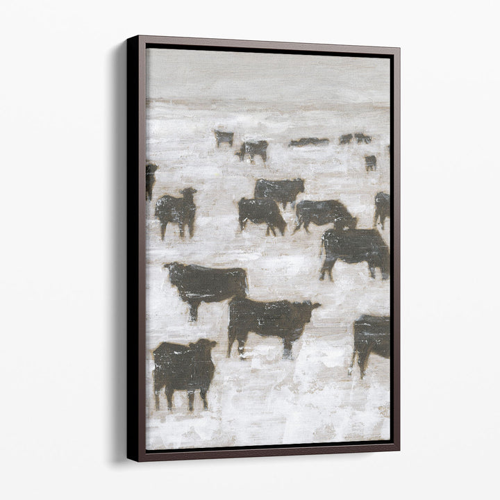 Winter Grazing II - Canvas Print Wall Art