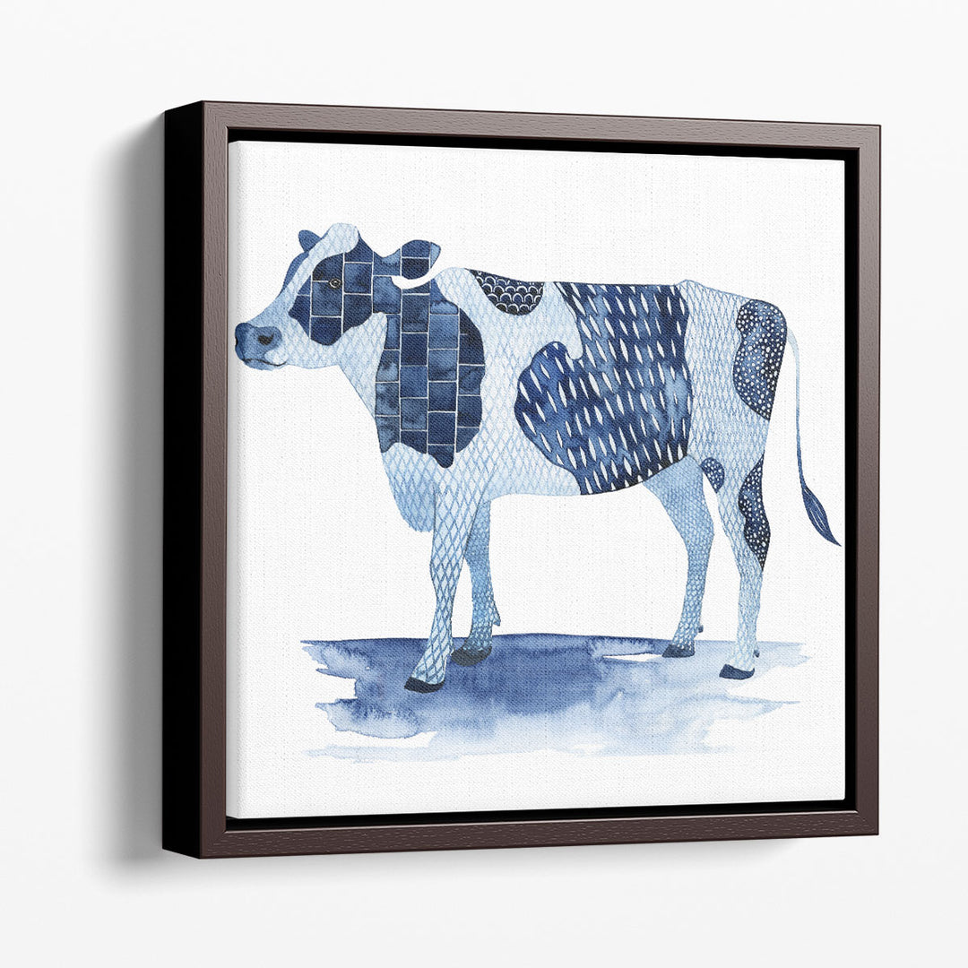 Cobalt Farm Animals I - Canvas Print Wall Art