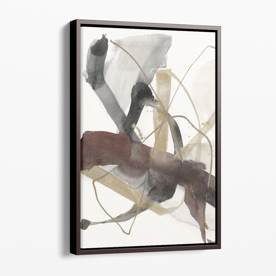 Burgundy Interjection I - Canvas Print Wall Art