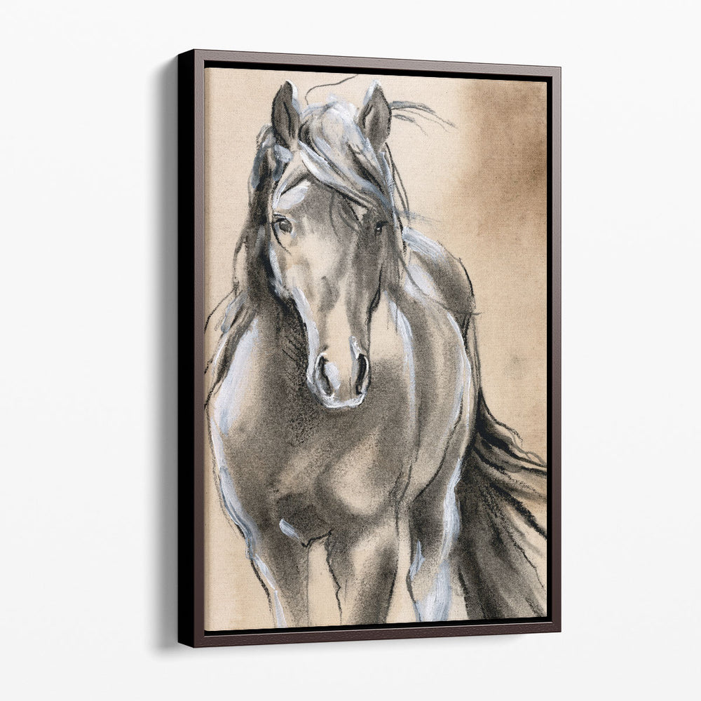 Sketched Horse II - Canvas Print Wall Art