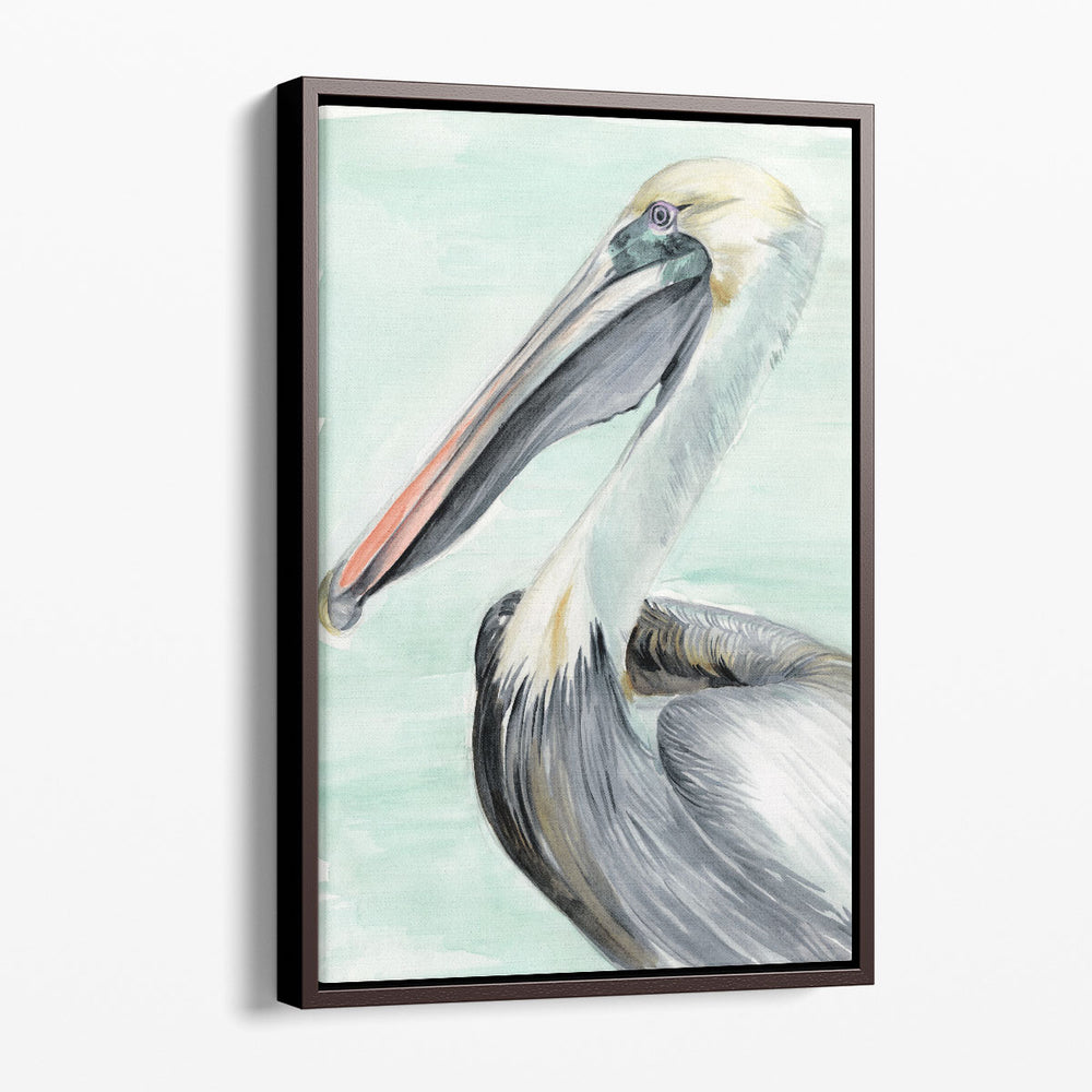 Turquoise Pelican II - Canvas Print Wall Art