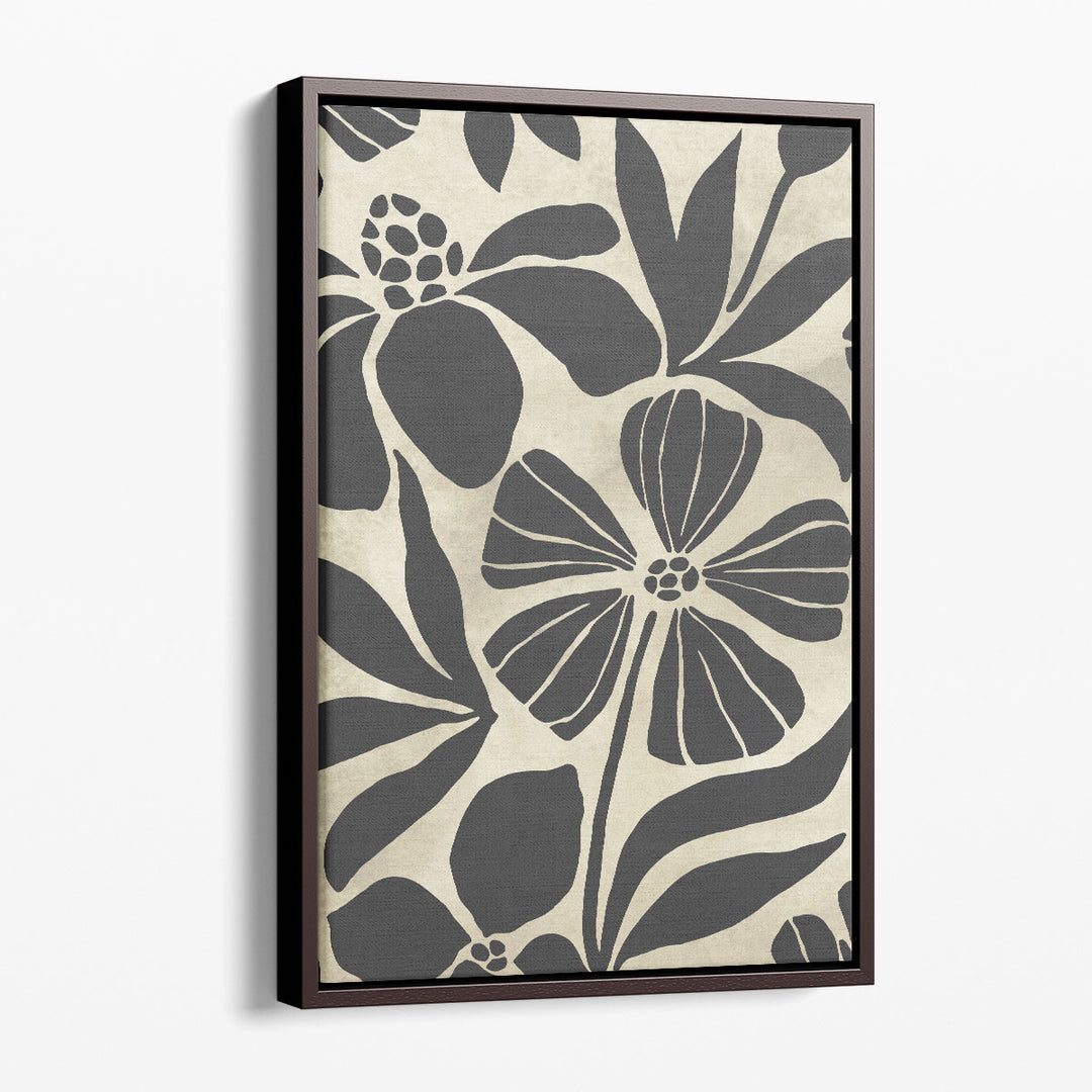 Linocut Garden I - Canvas Print Wall Art