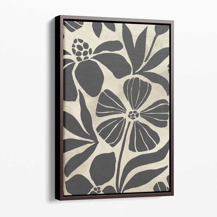 Linocut Garden I - Canvas Print Wall Art