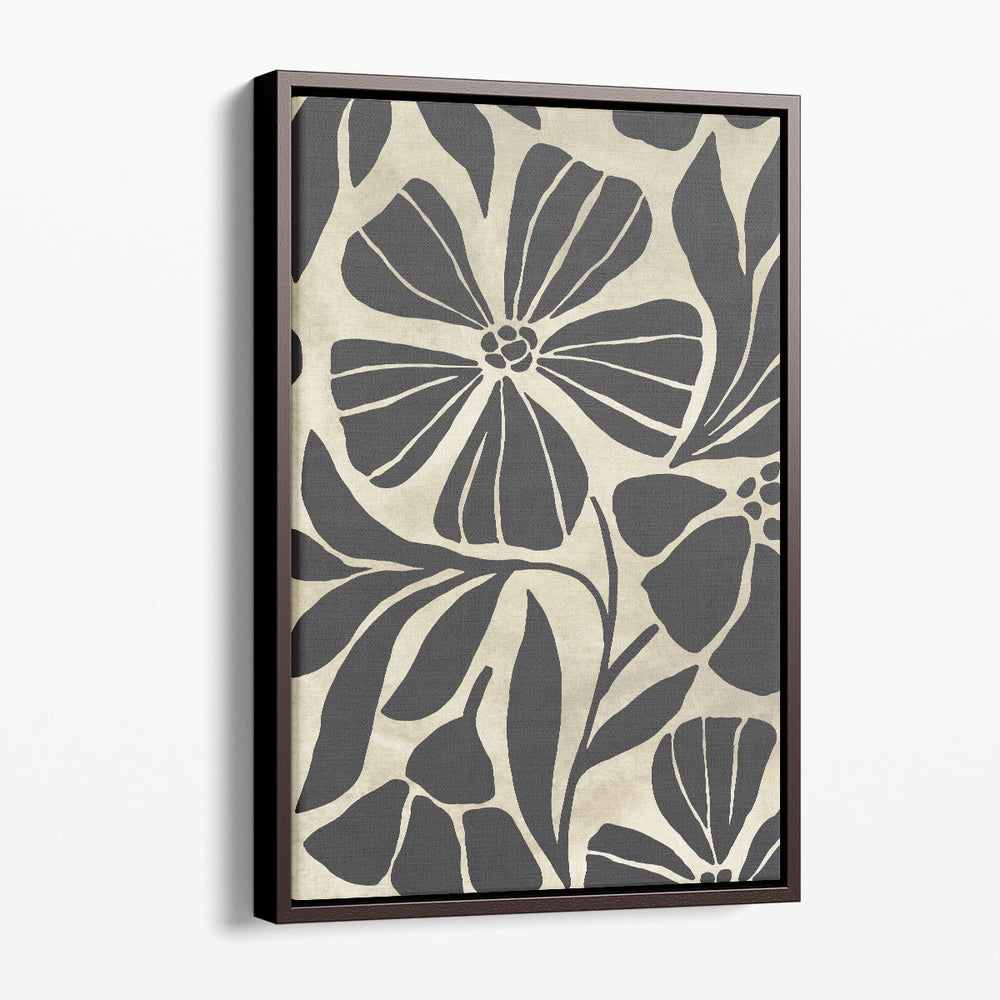 Linocut Garden II - Canvas Print Wall Art