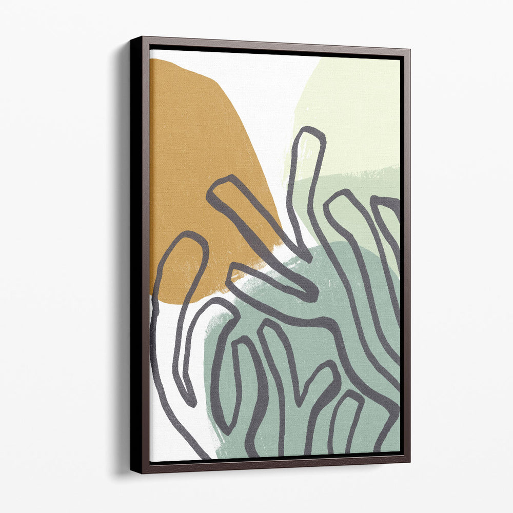 Midcentury Modern Coral I - Canvas Print Wall Art