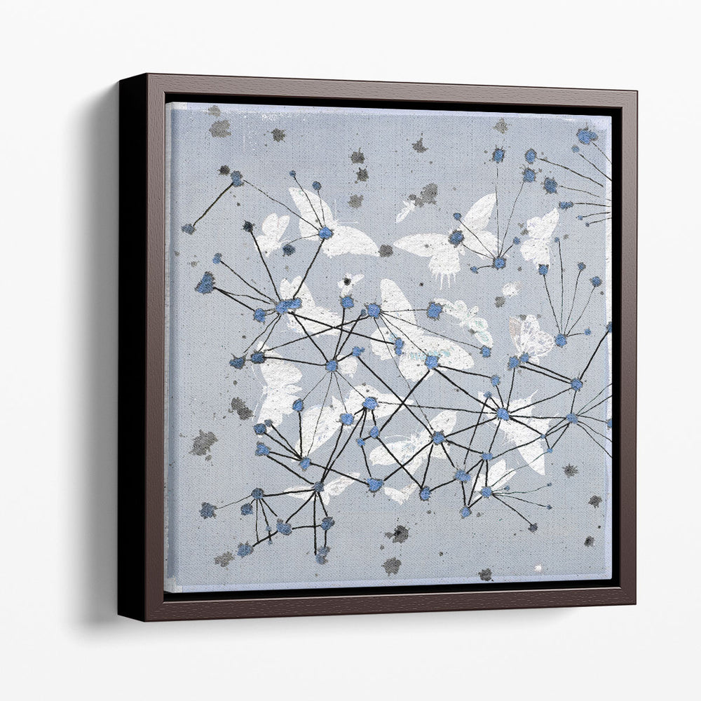 19th Century Butterfly Constellations in Blue I - Canvas Print Wall Art