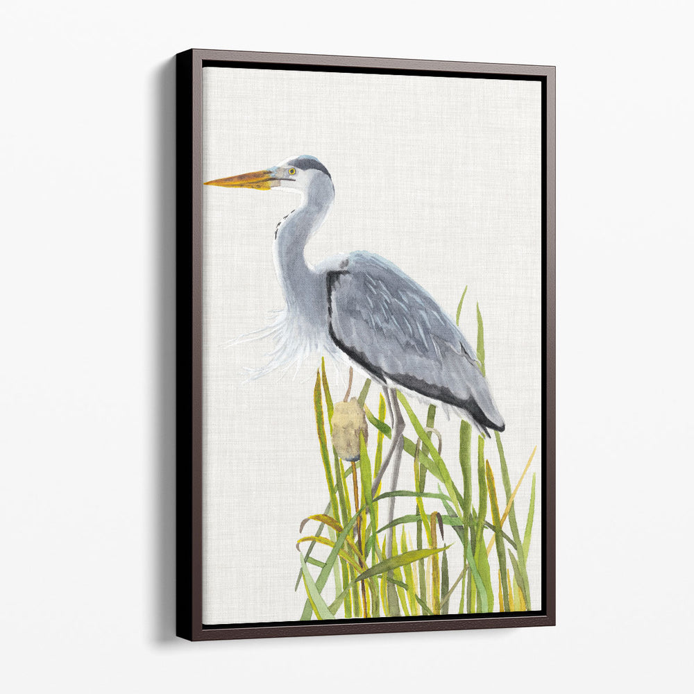 Waterbirds and Cattails II - Canvas Print Wall Art