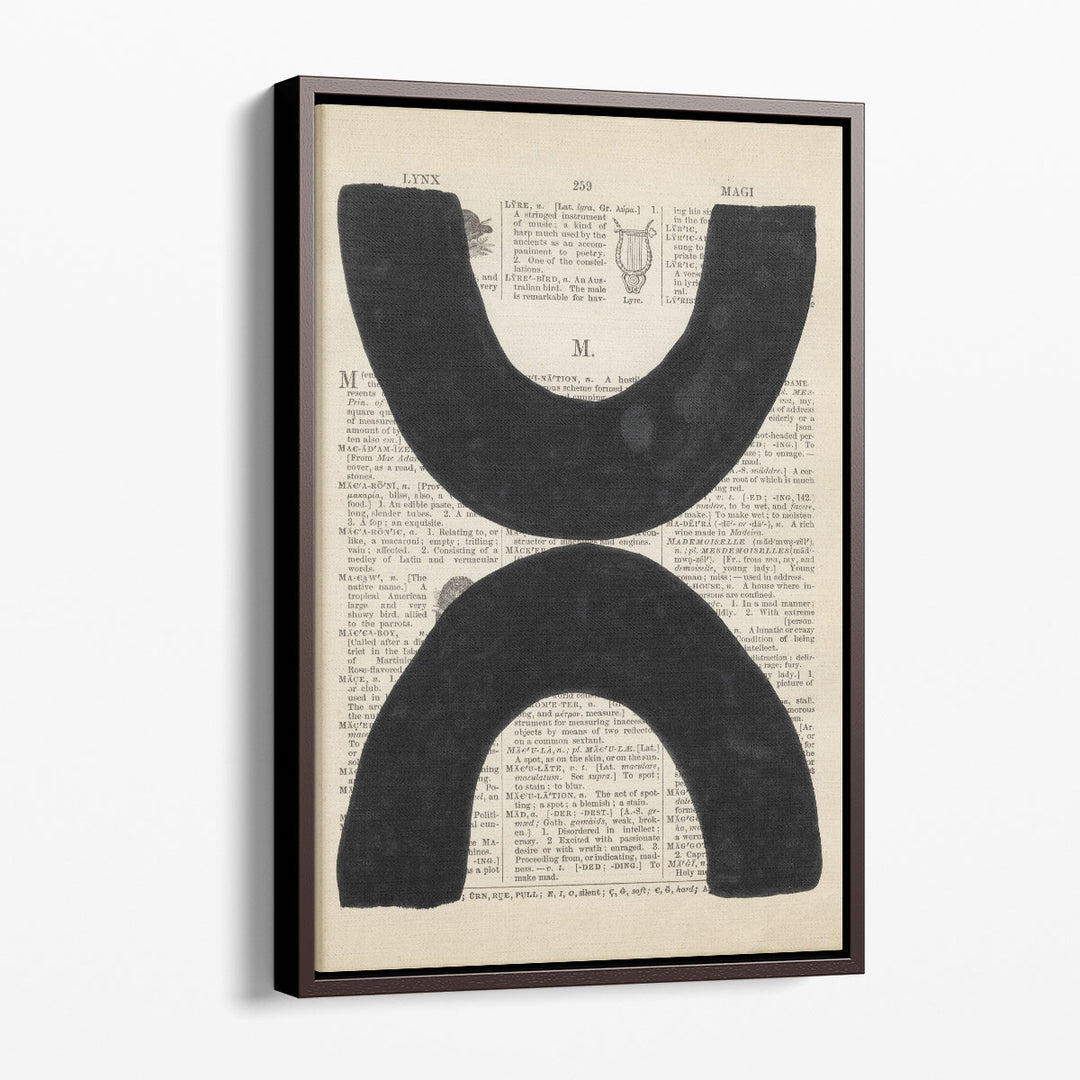 Modern Definition VII Black and White - Canvas Print Wall Art