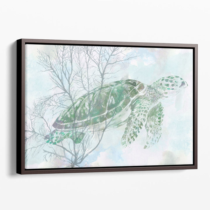 Watercolor Sea Turtle I - Canvas Print Wall Art