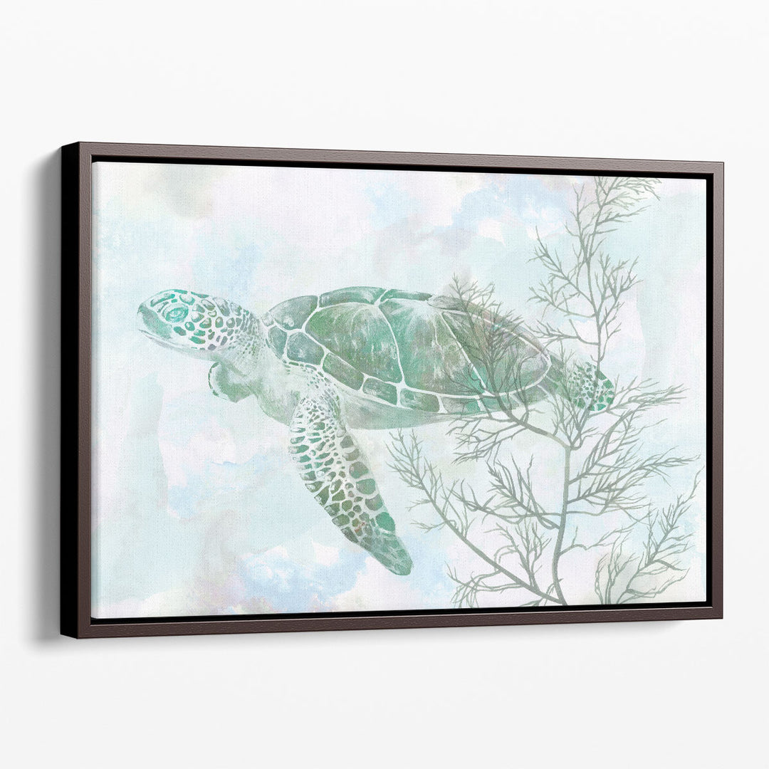 Watercolor Sea Turtle II - Canvas Print Wall Art