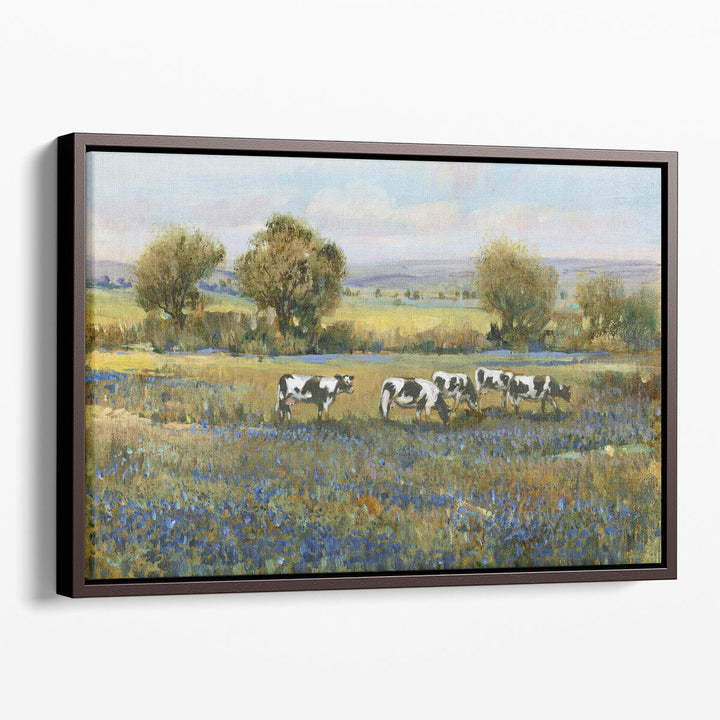 Field Of Cattle I - Canvas Print Wall Art