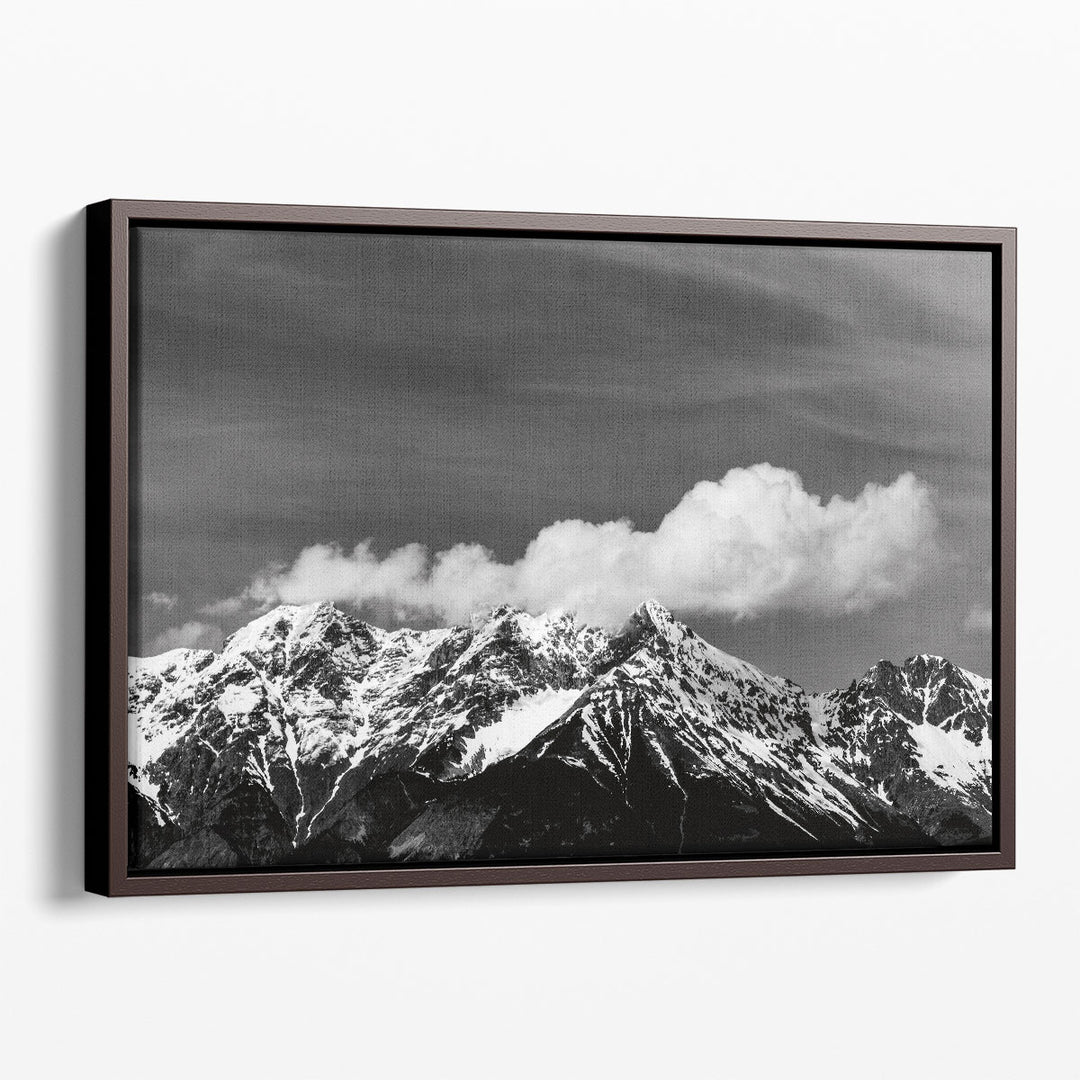 The Dolomites III Black And White - Canvas Print Wall Art