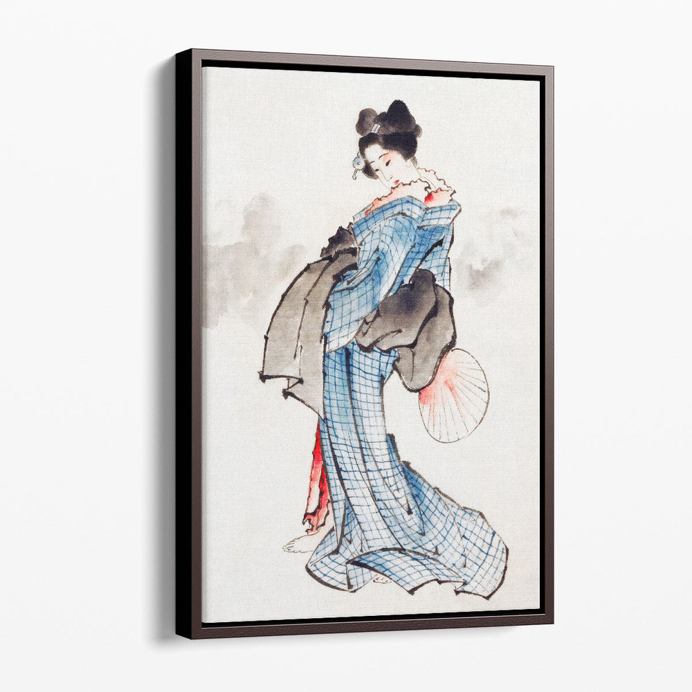 Japanese Woman Wearing Kimono, 1760-1849 - Canvas Print Wall Art