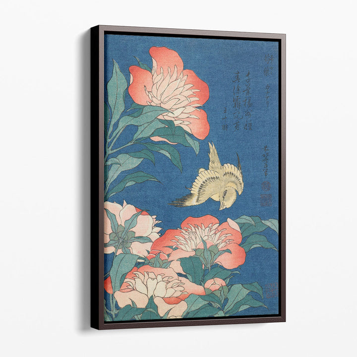 Peonies And Canary, 1833 - Canvas Print Wall Art