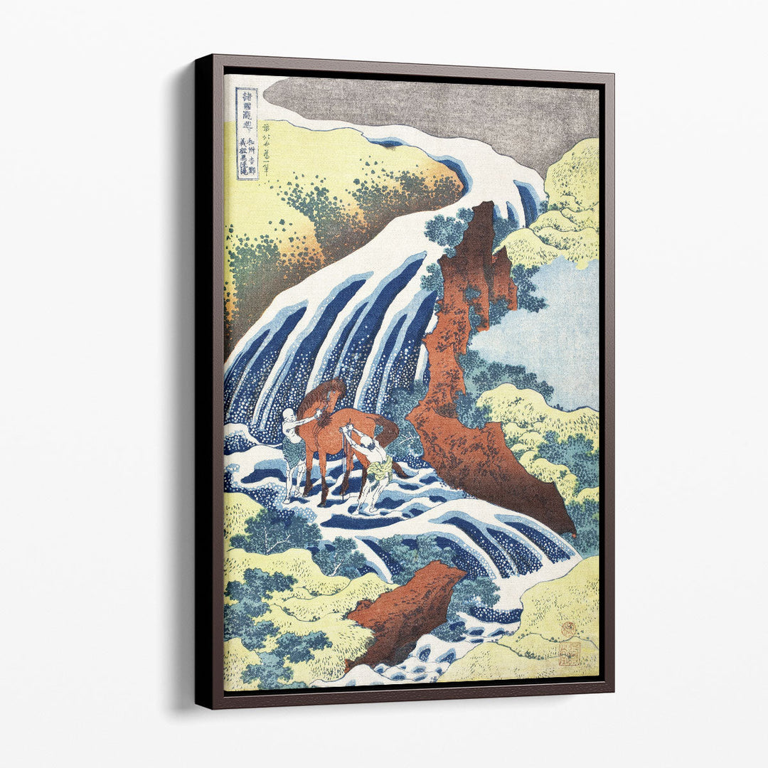 The Yoshitsune Horse Washing Falls at Yoshino, Izumi Province, 1833–1834 - Canvas Print Wall Art