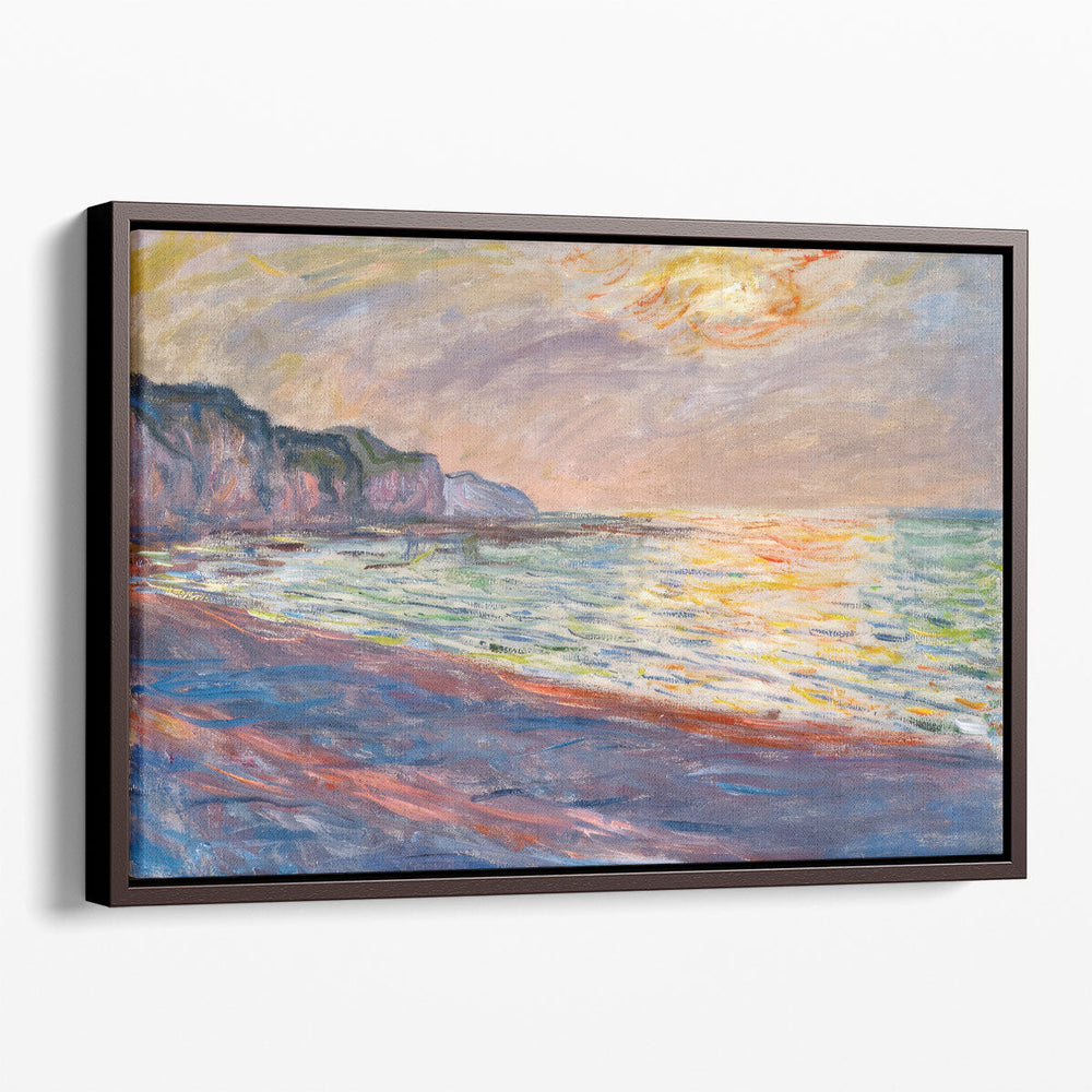 The Beach at Pourville Sunset - Canvas Print Wall Art