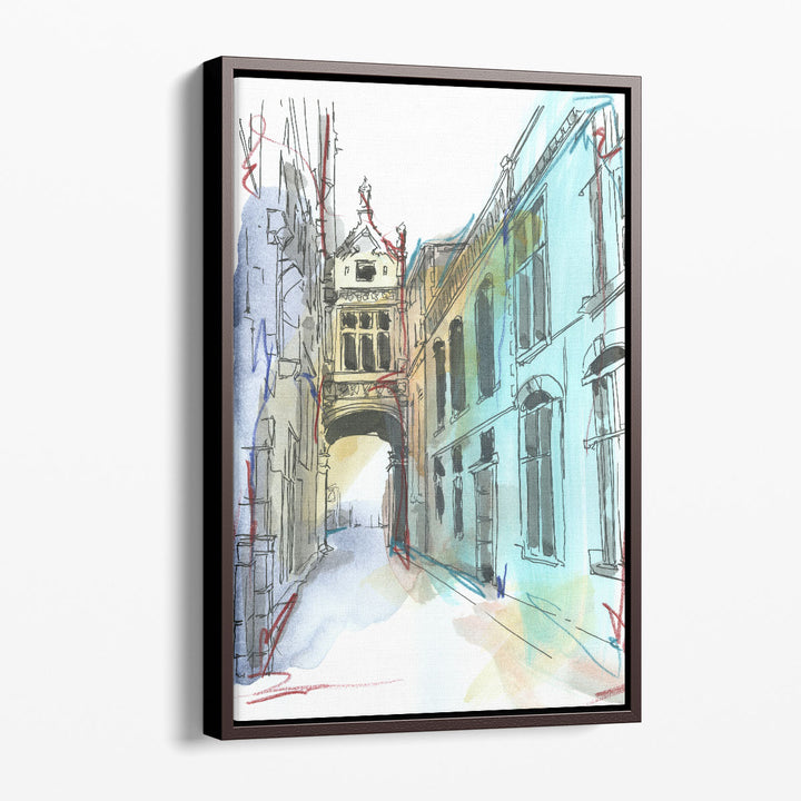 European Street Sketch II - Canvas Print Wall Art