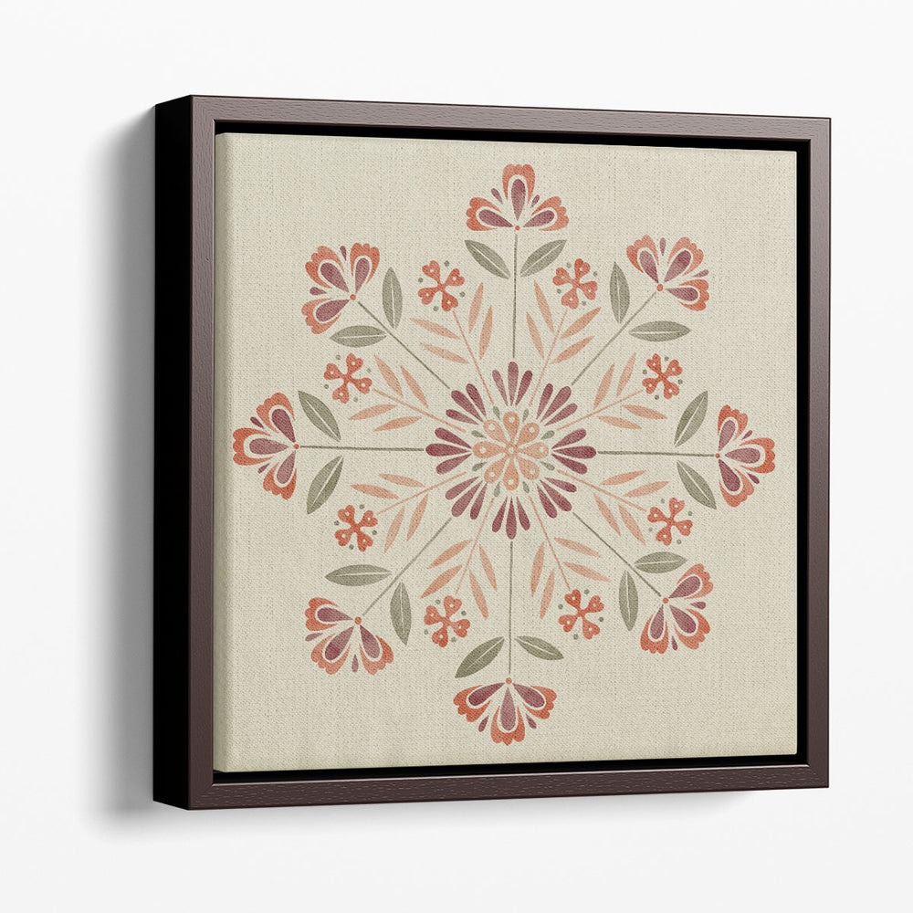 Folk Snowflakes I - Canvas Print Wall Art