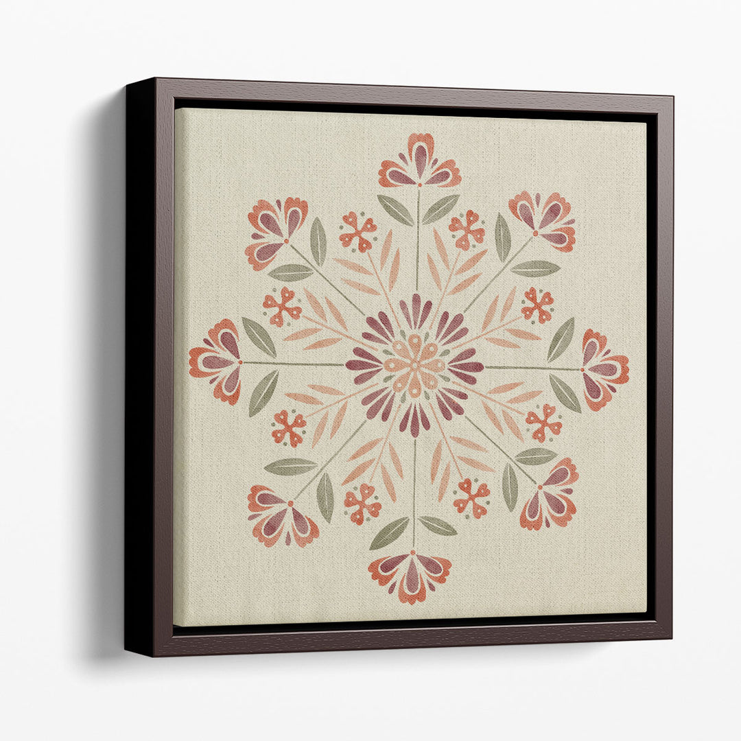 Folk Snowflakes I - Canvas Print Wall Art