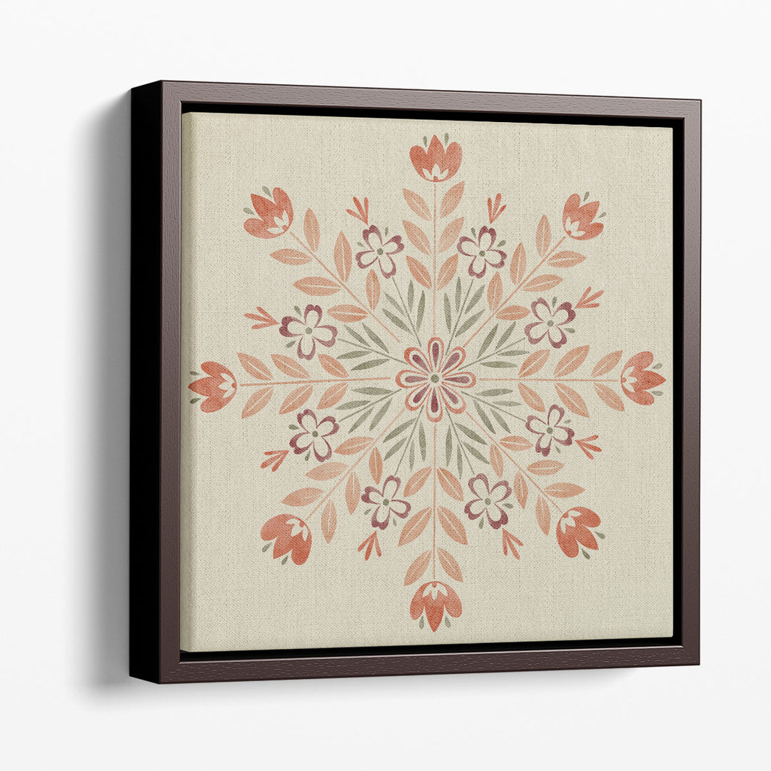 Folk Snowflakes II - Canvas Print Wall Art