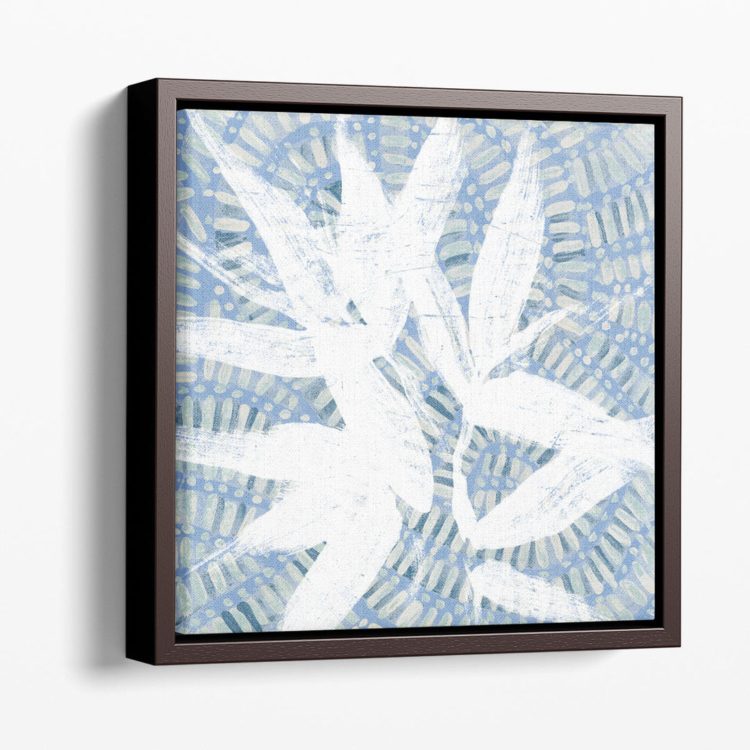 Blue Beach Rattan I - Canvas Print Wall Art