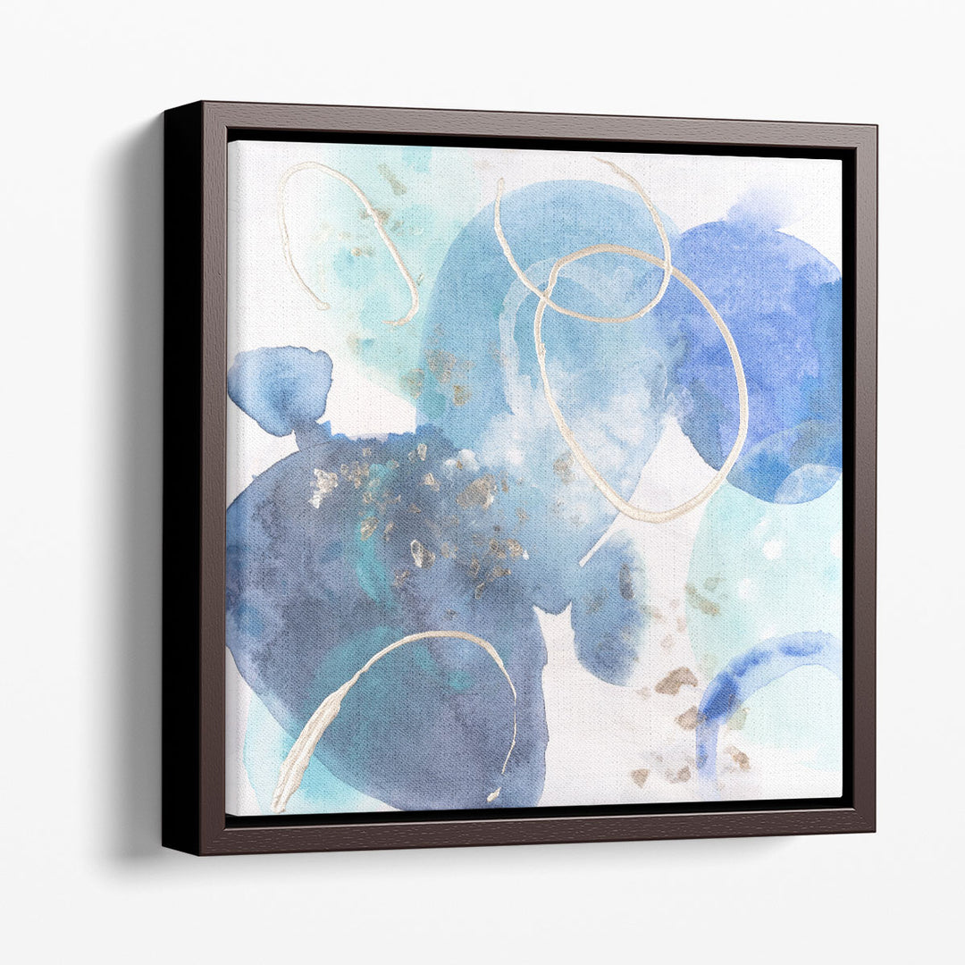 Blue Stone Skip I - Canvas Print Wall Art