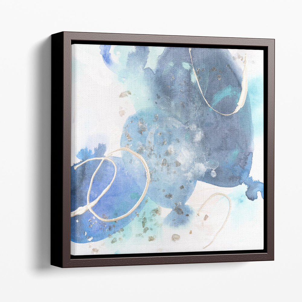 Blue Stone Skip II - Canvas Print Wall Art