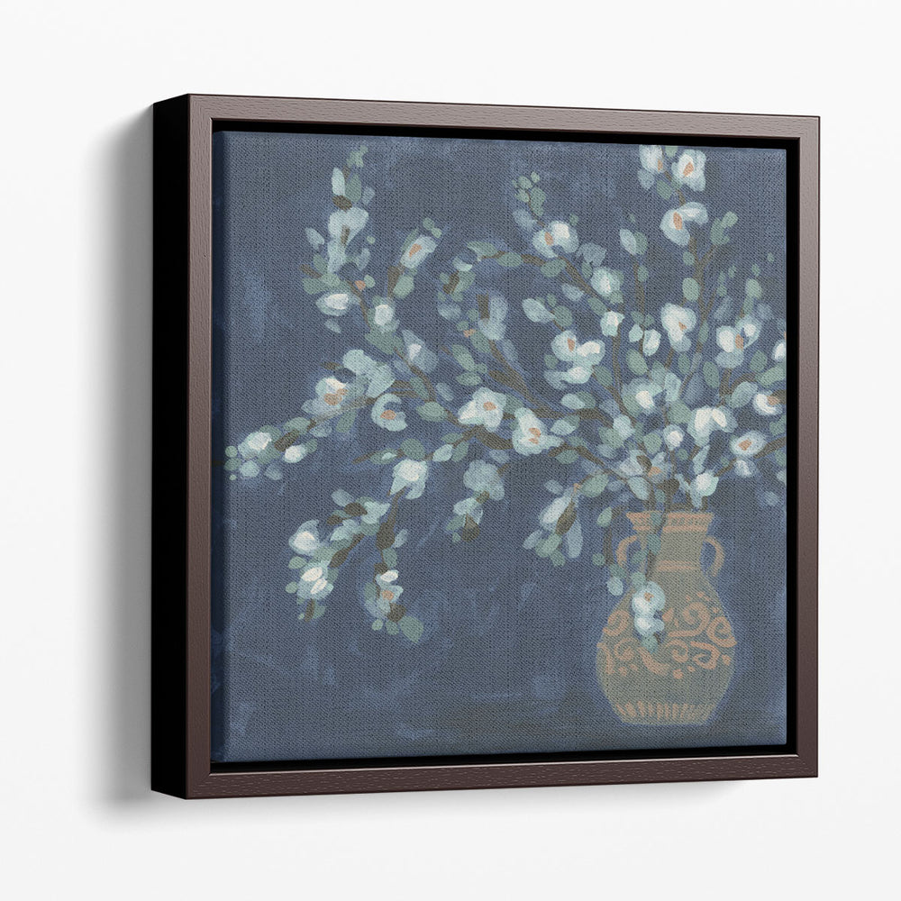 Midnight Indigo Blooms I - Canvas Print Wall Art