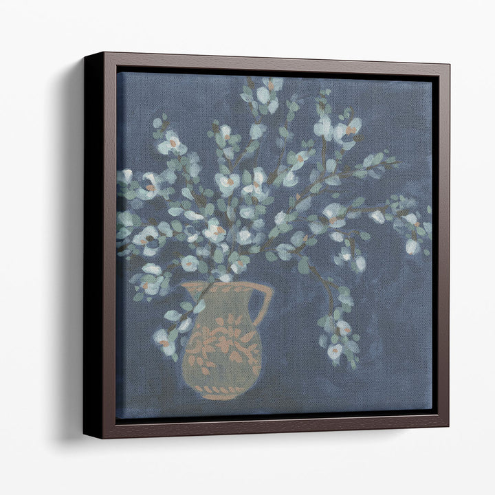 Midnight Indigo Blooms II - Canvas Print Wall Art