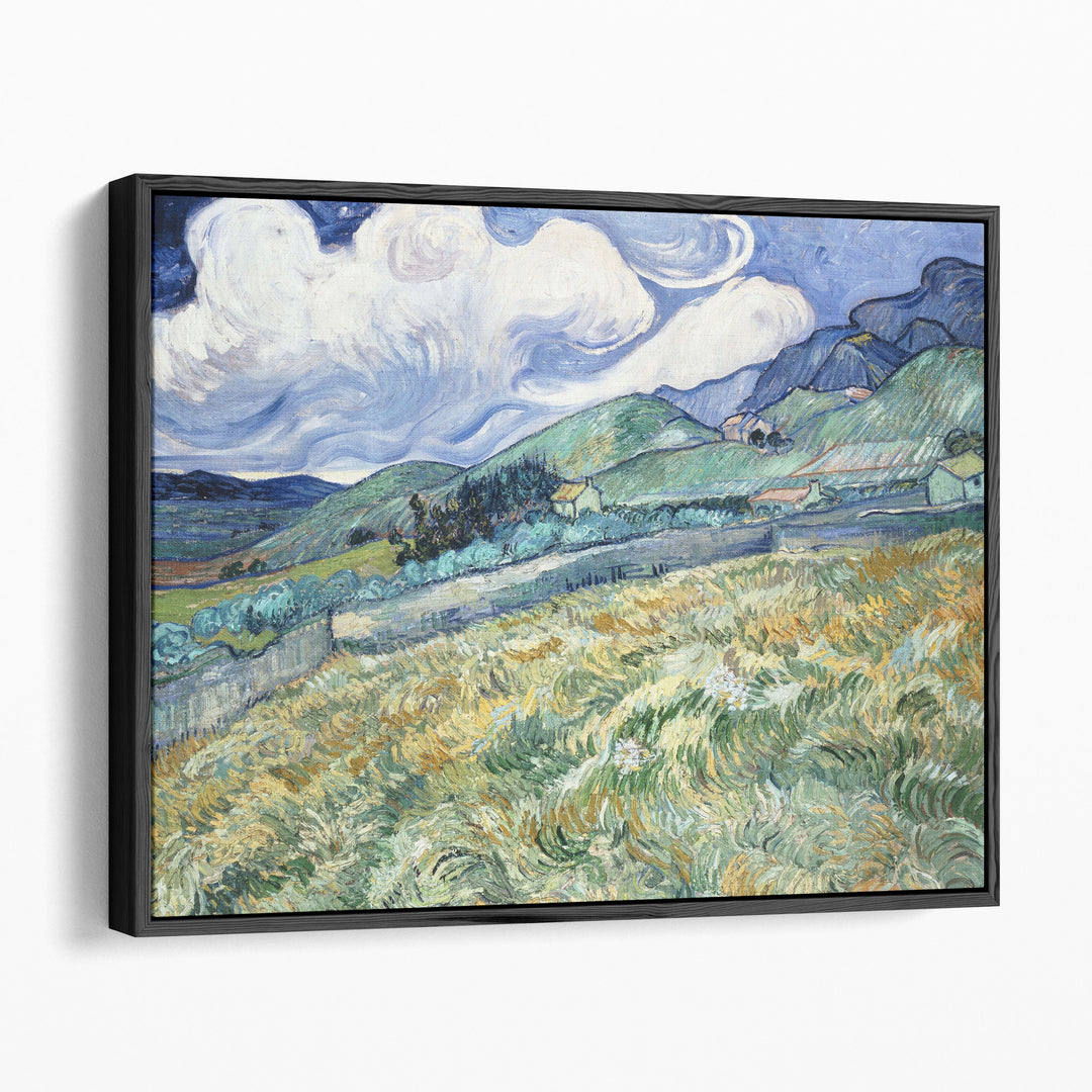 Green fine art canvas prints with open field view