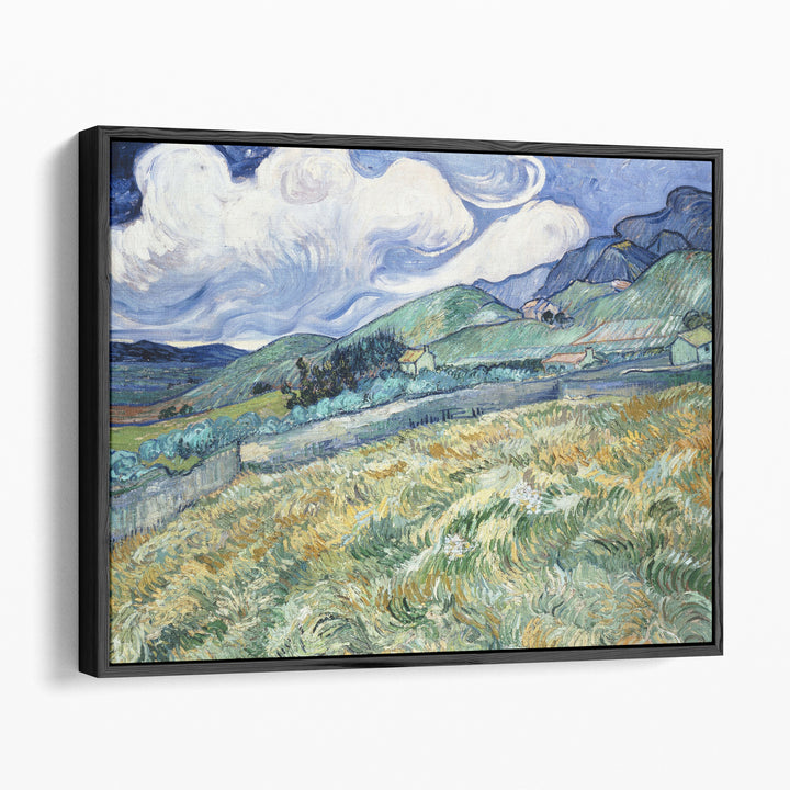 Green fine art canvas prints with open field view