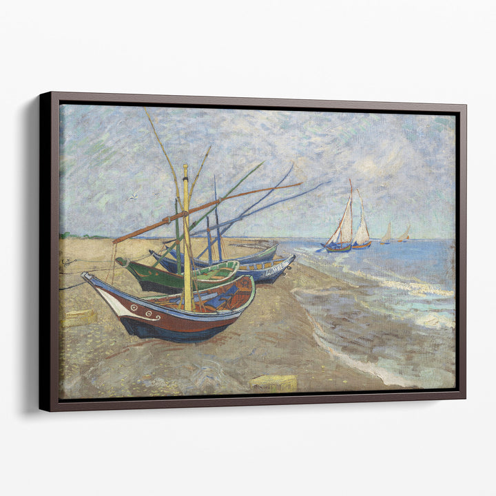Fishing Boats on the Beach at Saintes-Maries, 1888 - Canvas Print Wall Art