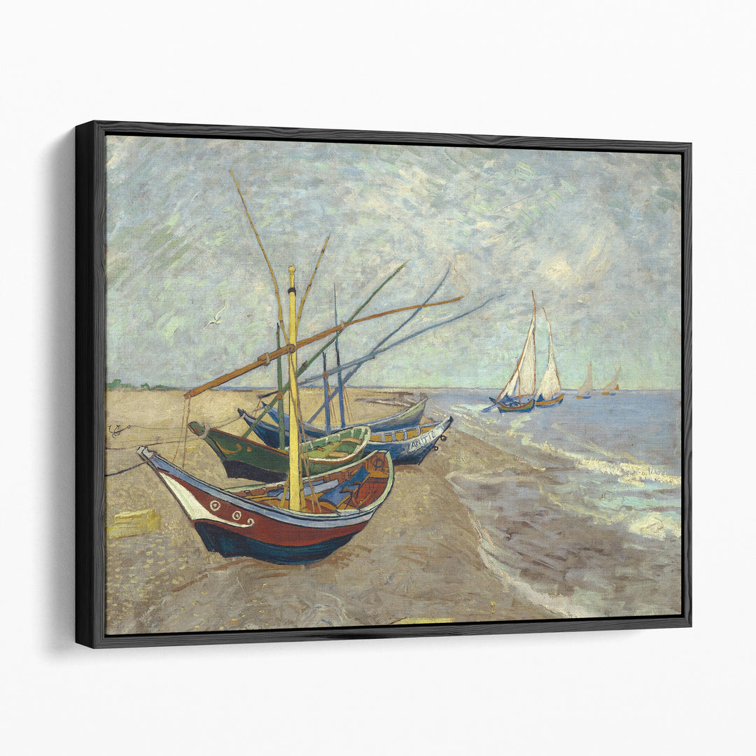 Fishing Boats on the Beach at Saintes-Maries, 1888 - Canvas Print Wall Art