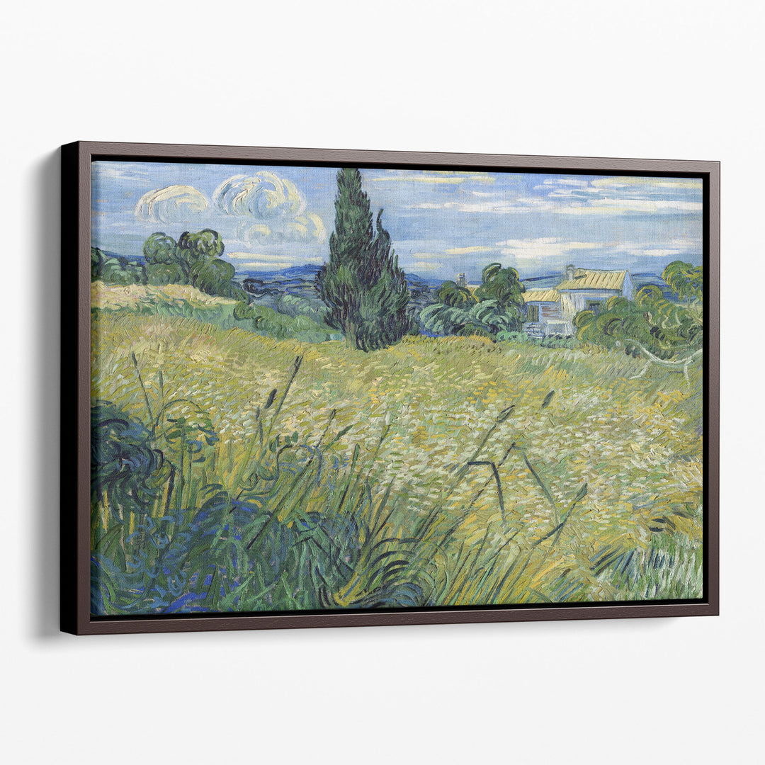 Green Wheat Field with Cypress, 1889 - Canvas Print Wall Art