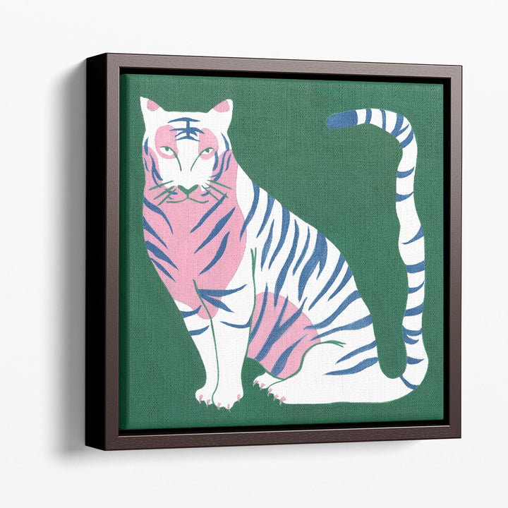 Graphic White Tiger I - Canvas Print Wall Art